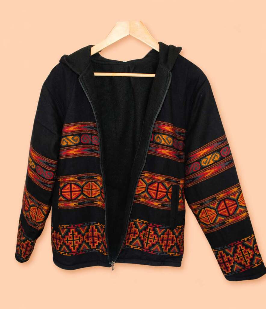 Himachali Woolen Black Jacket - Image 4