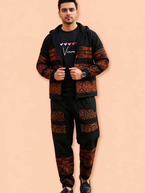 Himachali Woolen Black Jacket