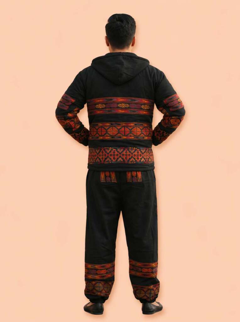 Himachali Woolen Black Jacket - Image 2