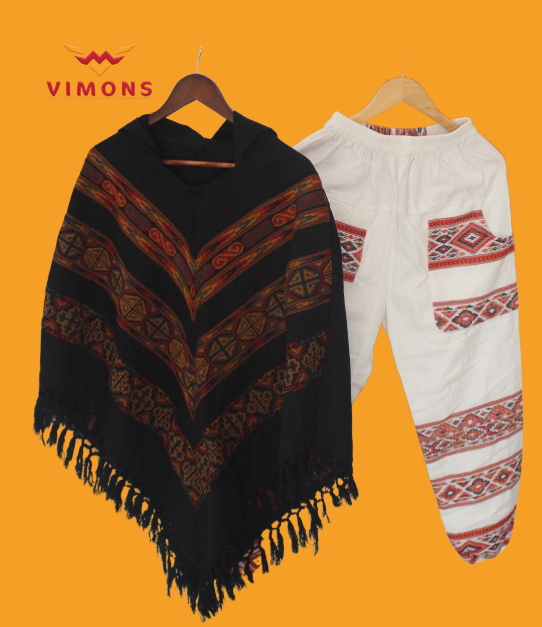 Girl's Ponchu And Lower Combo