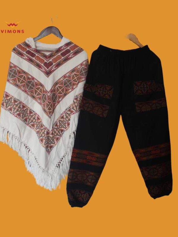 Girl's Ponchu And Lower Combo