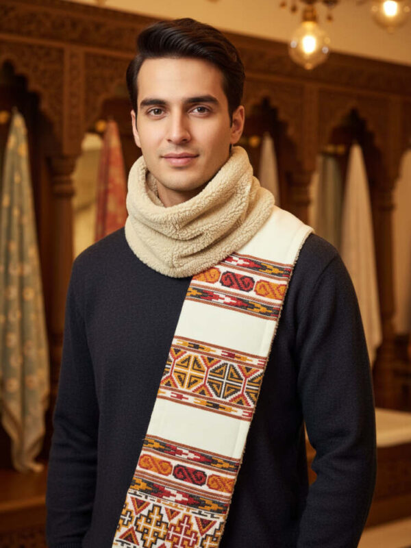 Woolen Muffral-White