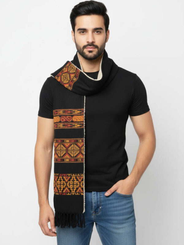 Himachali Woolen Muffral - Black