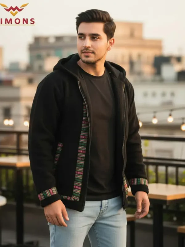 Wolen Black Vertical strip