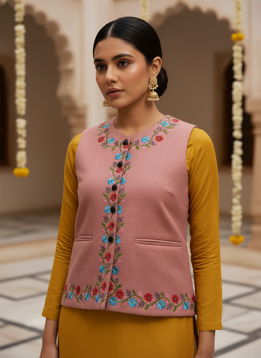 Himachali Traditional Woolen Jacket - Image 5