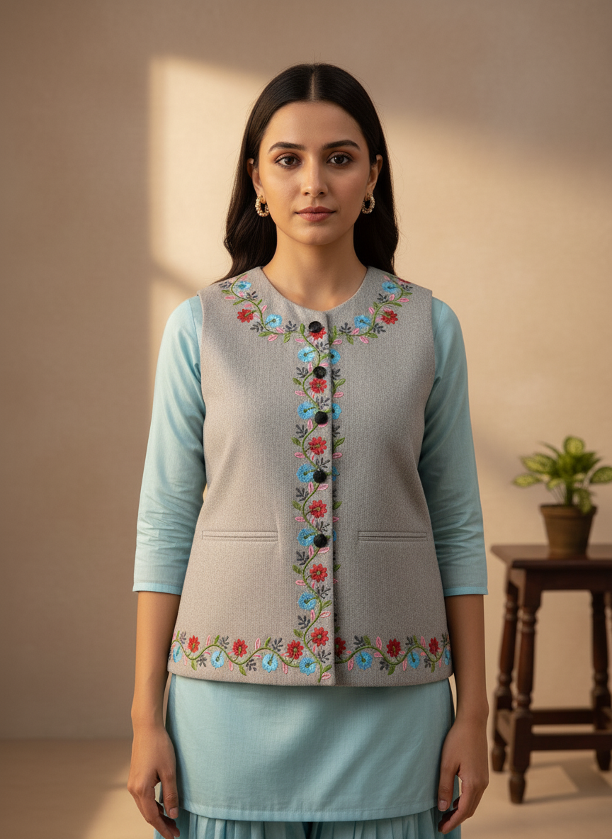 Himachali Traditional Woolen Jacket - Image 4