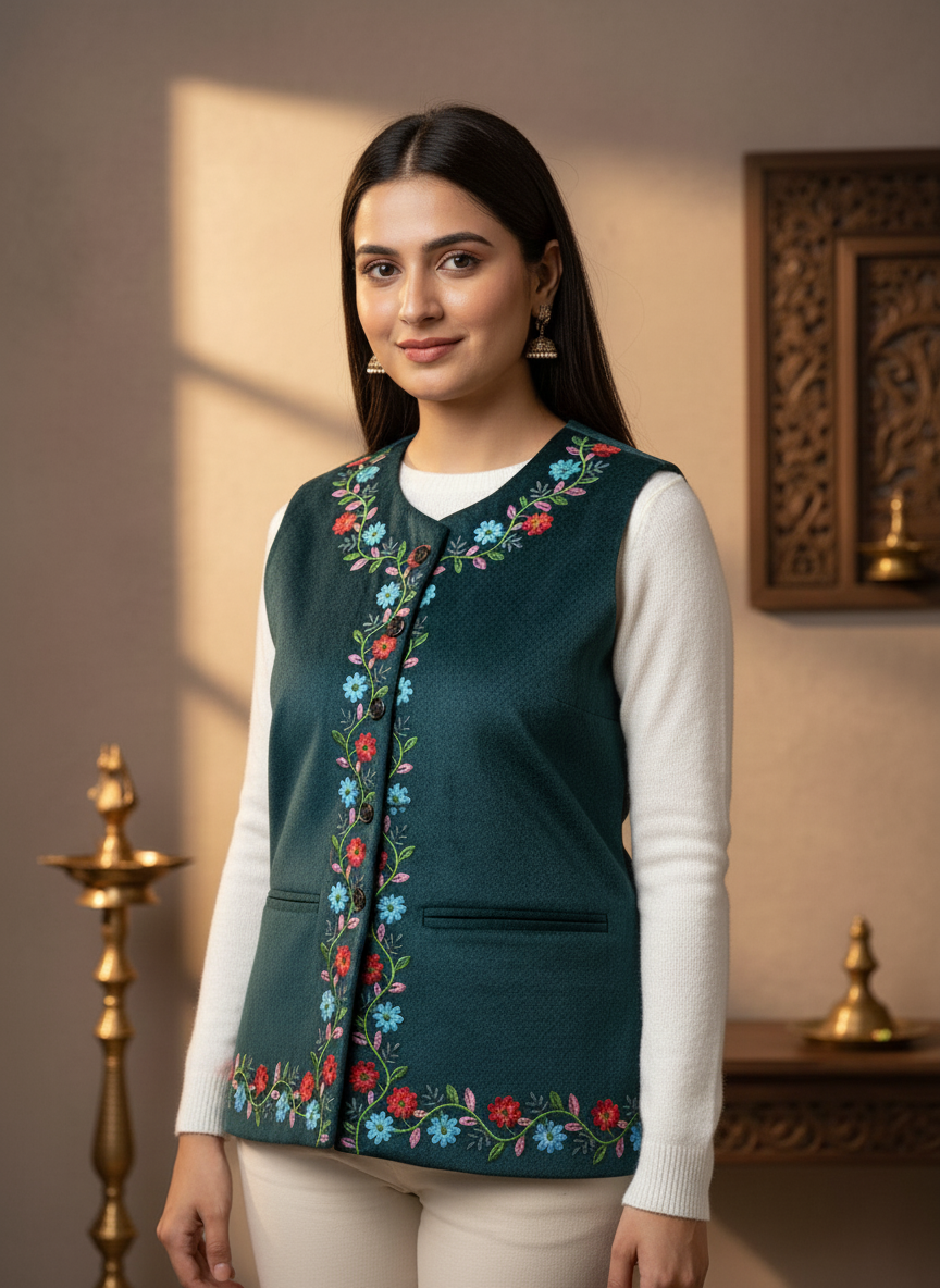 Himachali Traditional Woolen Jacket - Image 6