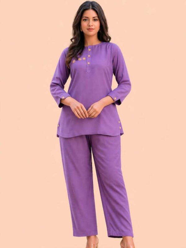 Dusty Mauve Co-Ord Set - Cotton