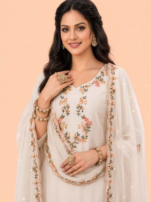 Viscose Rayon Suit with Silk Printed Dupatta