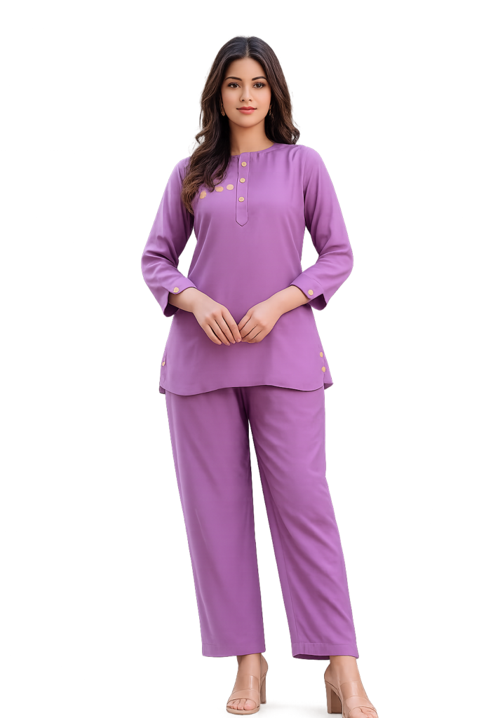 Dusty Mauve Co-Ord Set - Cotton