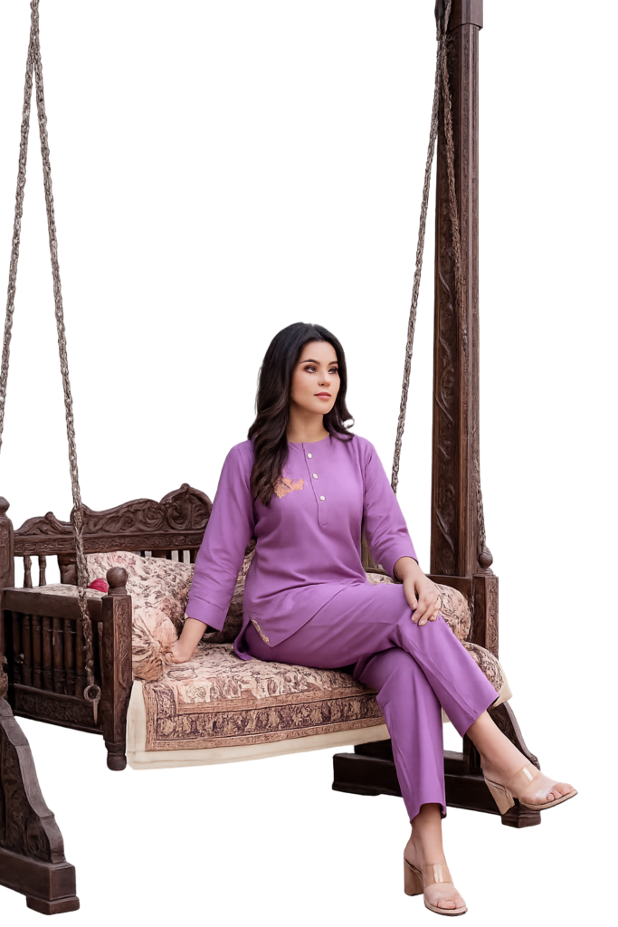 Dusty Mauve Co-Ord Set - Cotton - Image 4