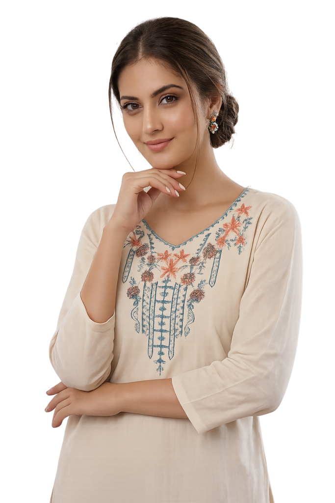 Women’s Embroidered Kurta & Palazzo Set – Elegant Ethnic Wear