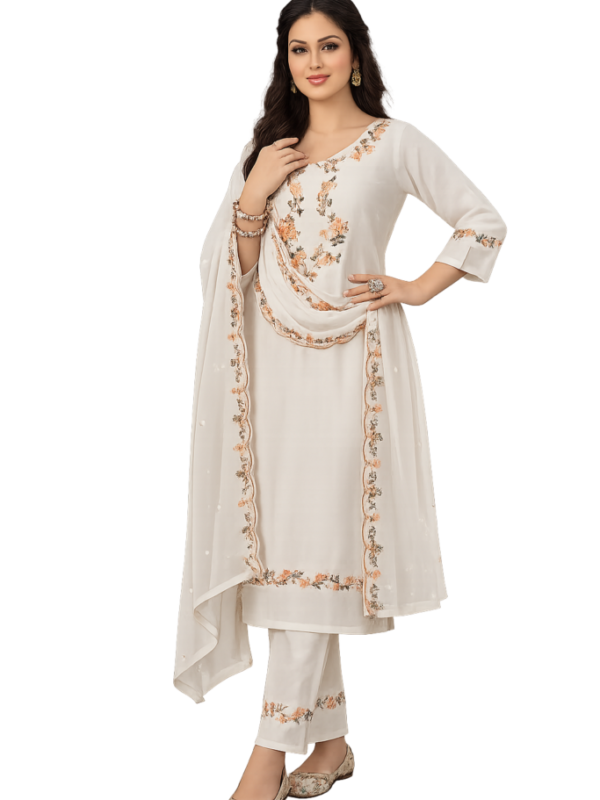 Viscose Rayon Suit with Silk Printed Dupatta
