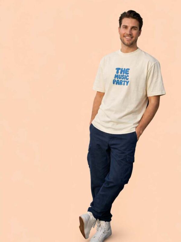 Men’s Graphic Printed Cotton T-Shirt | Music Party Theme
