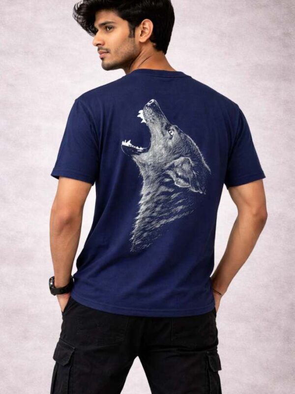 Men’s Matty Fabric Graphic T-Shirts Wolf Print
