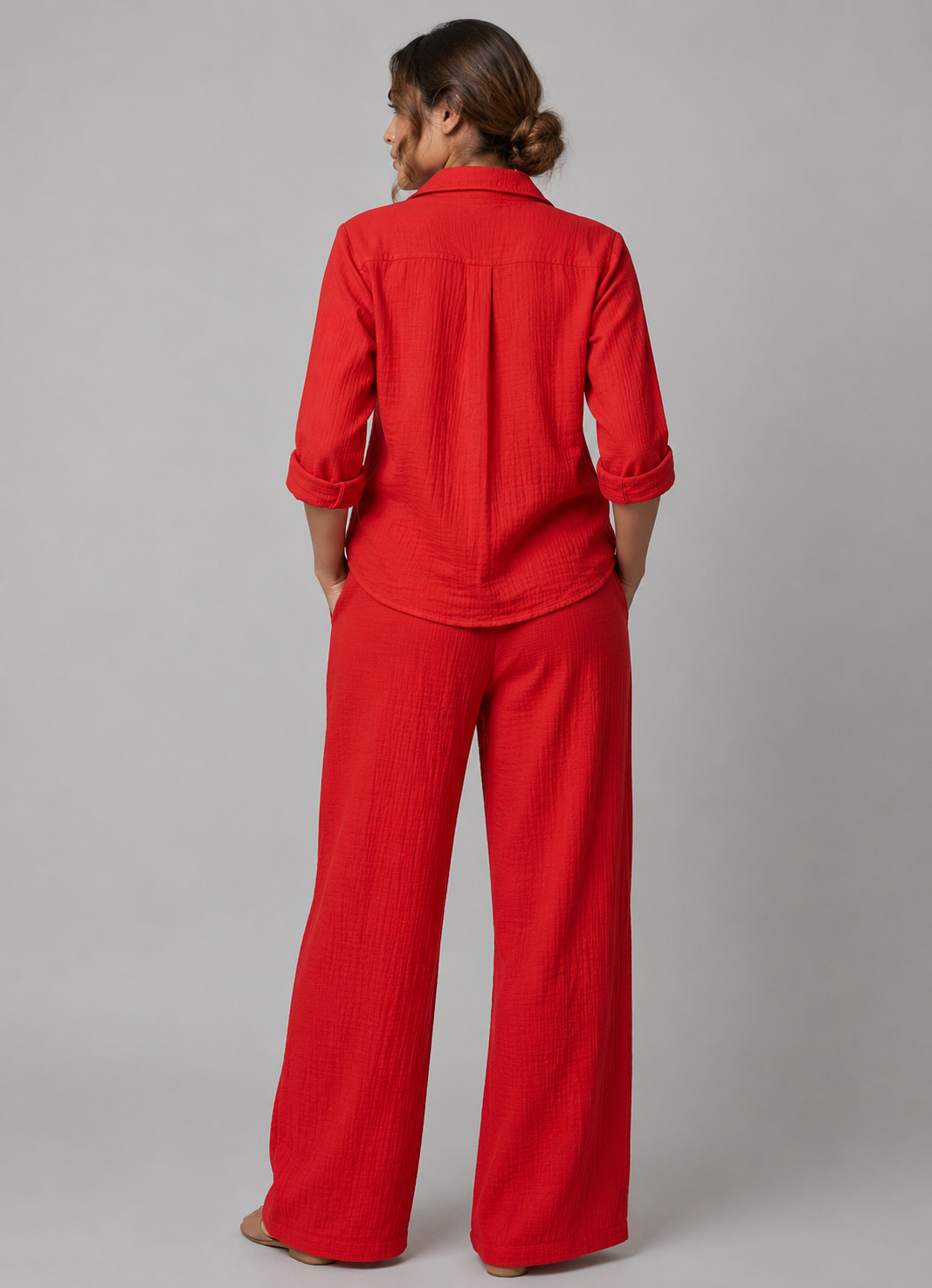 Women's Casual Floral Embroidered Co-Ord Set - Image 3